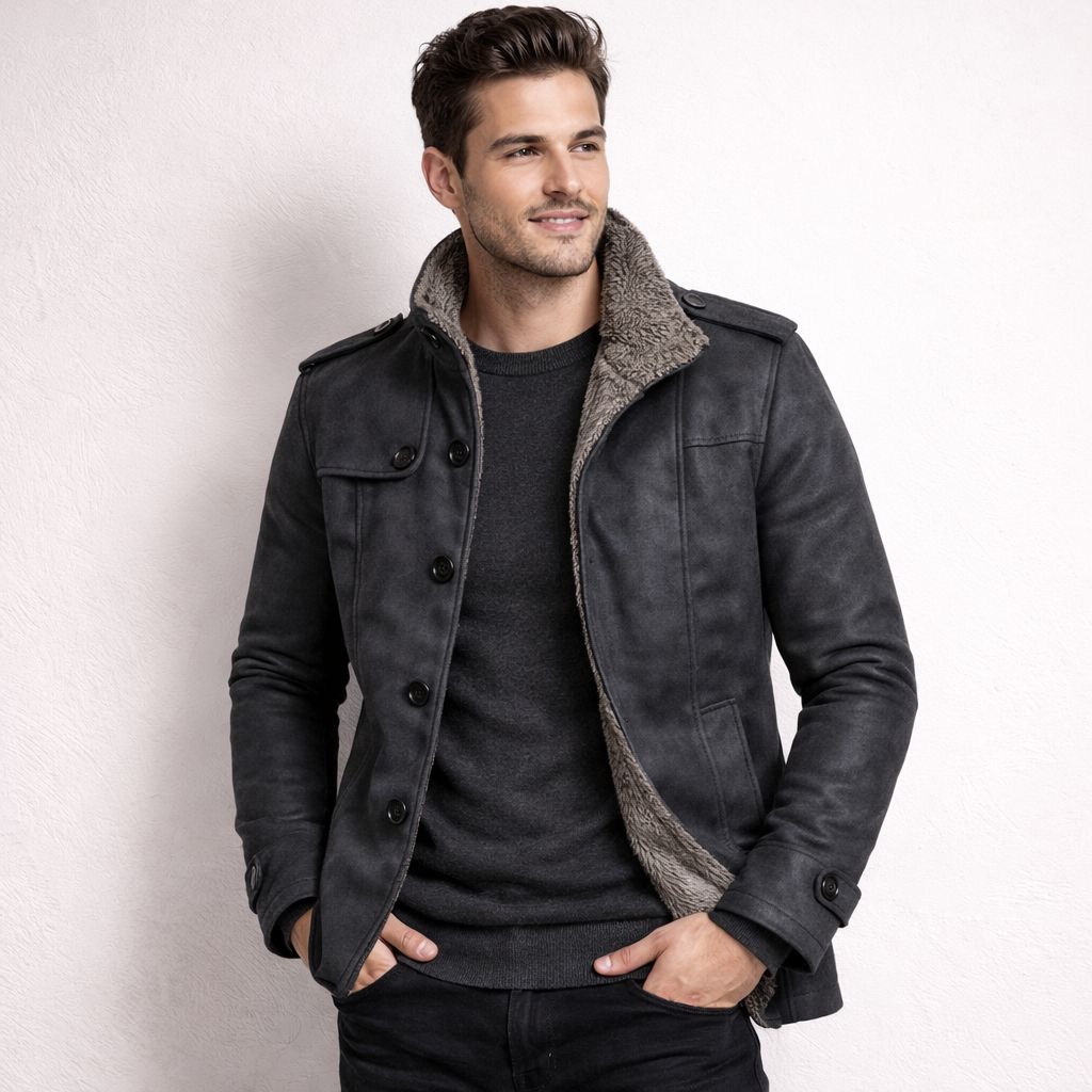 Chaqueta de Cuero Elegante para Hombre